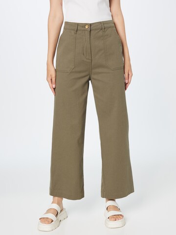 Oasis Wide leg Trousers in Green: front