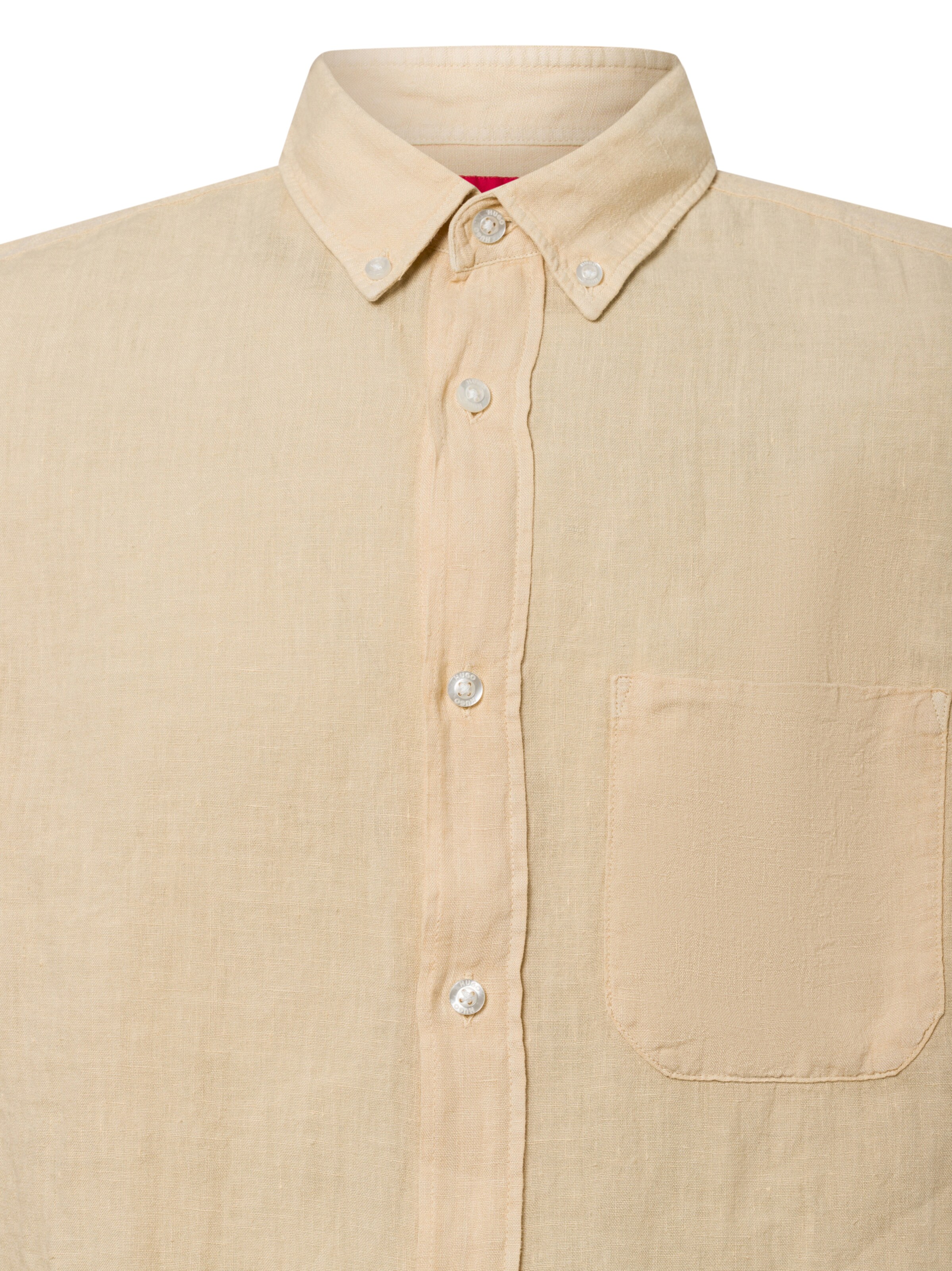 HUGO Regular Fit Hemd ' Ermann ' in Beige