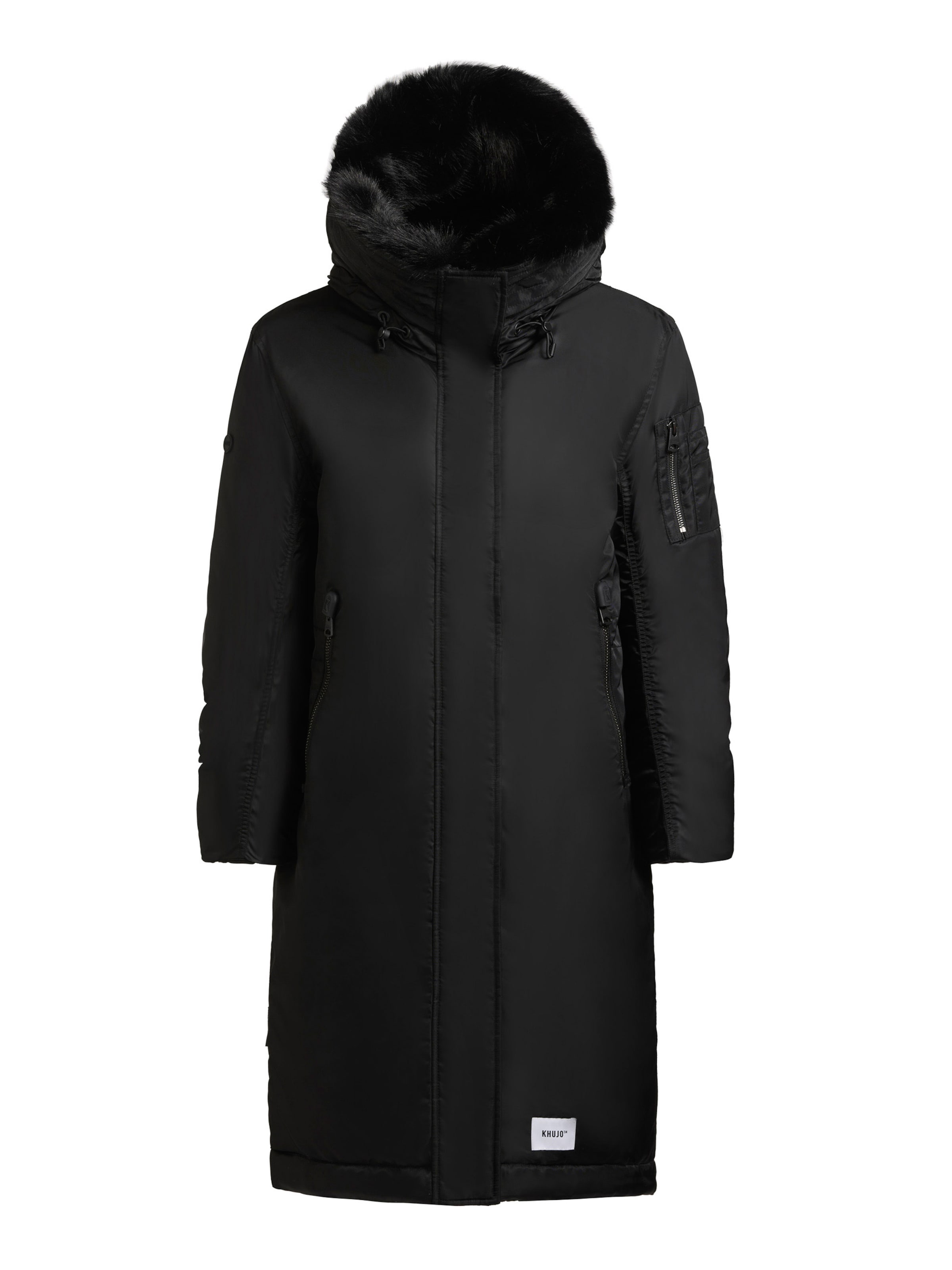 khujo Зимно палто 'Oliva' в черно: отпред