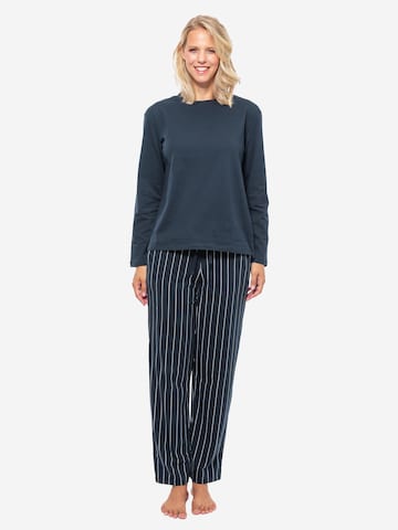 SCHIESSER Pajama 'Cotton' in Blue