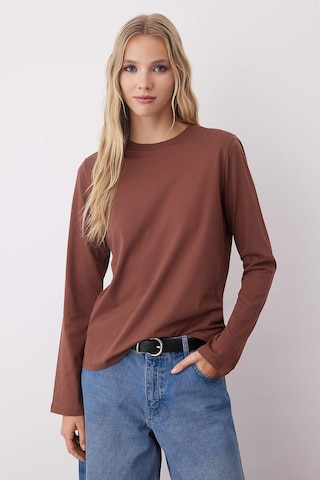 Trendyol Majica | rjava barva