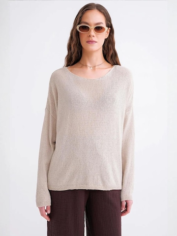 Pullover di MixRay in beige: frontale