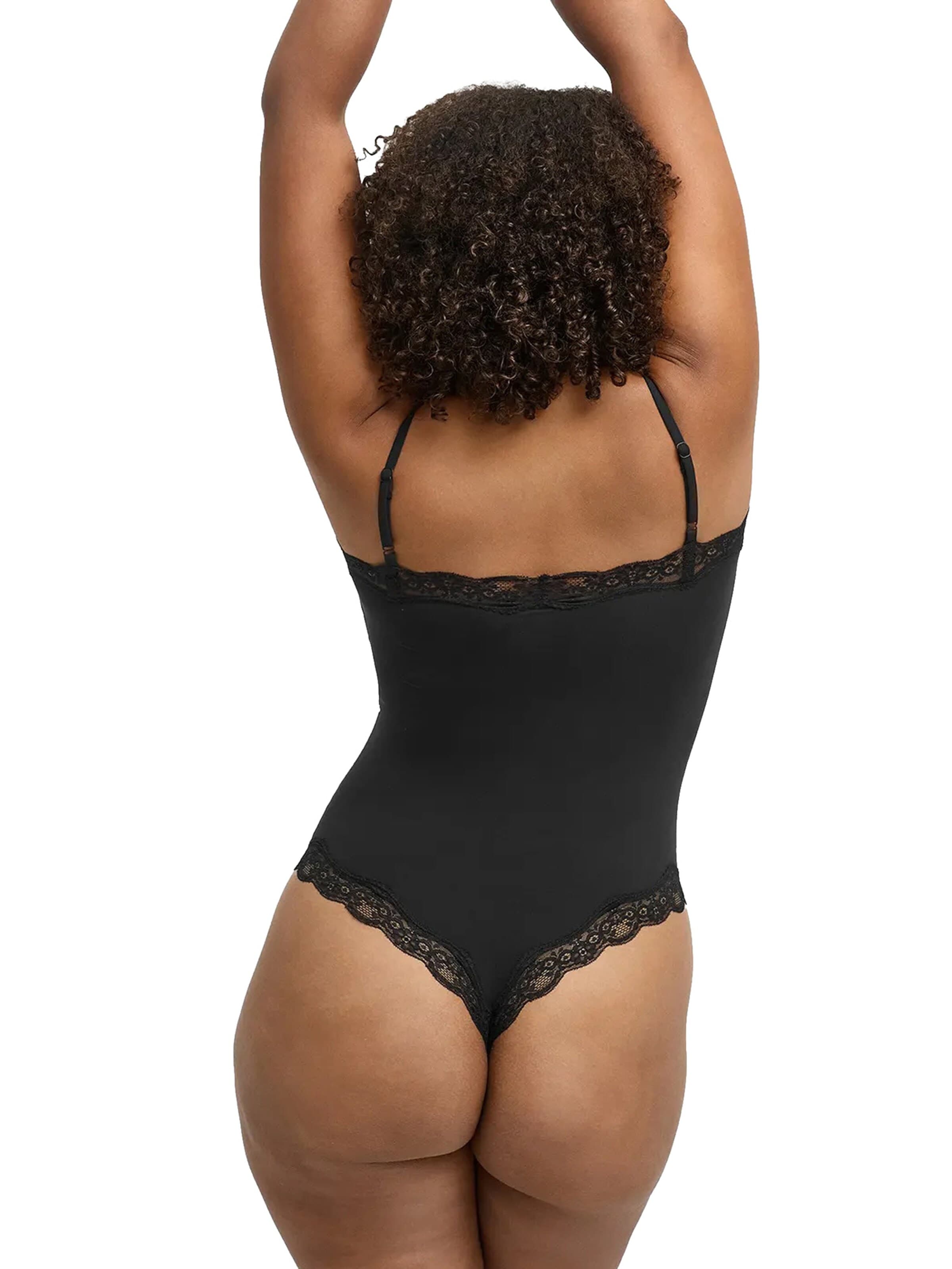 Body 'Bodysuit String mit Lace' di cfab in nero