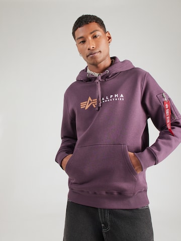 ALPHA INDUSTRIES Sweatshirt in Purple: front