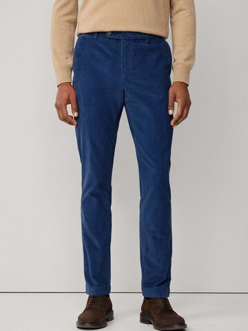 Coupe slim Pantalon chino 'Kensington' Hackett London en bleu : devant
