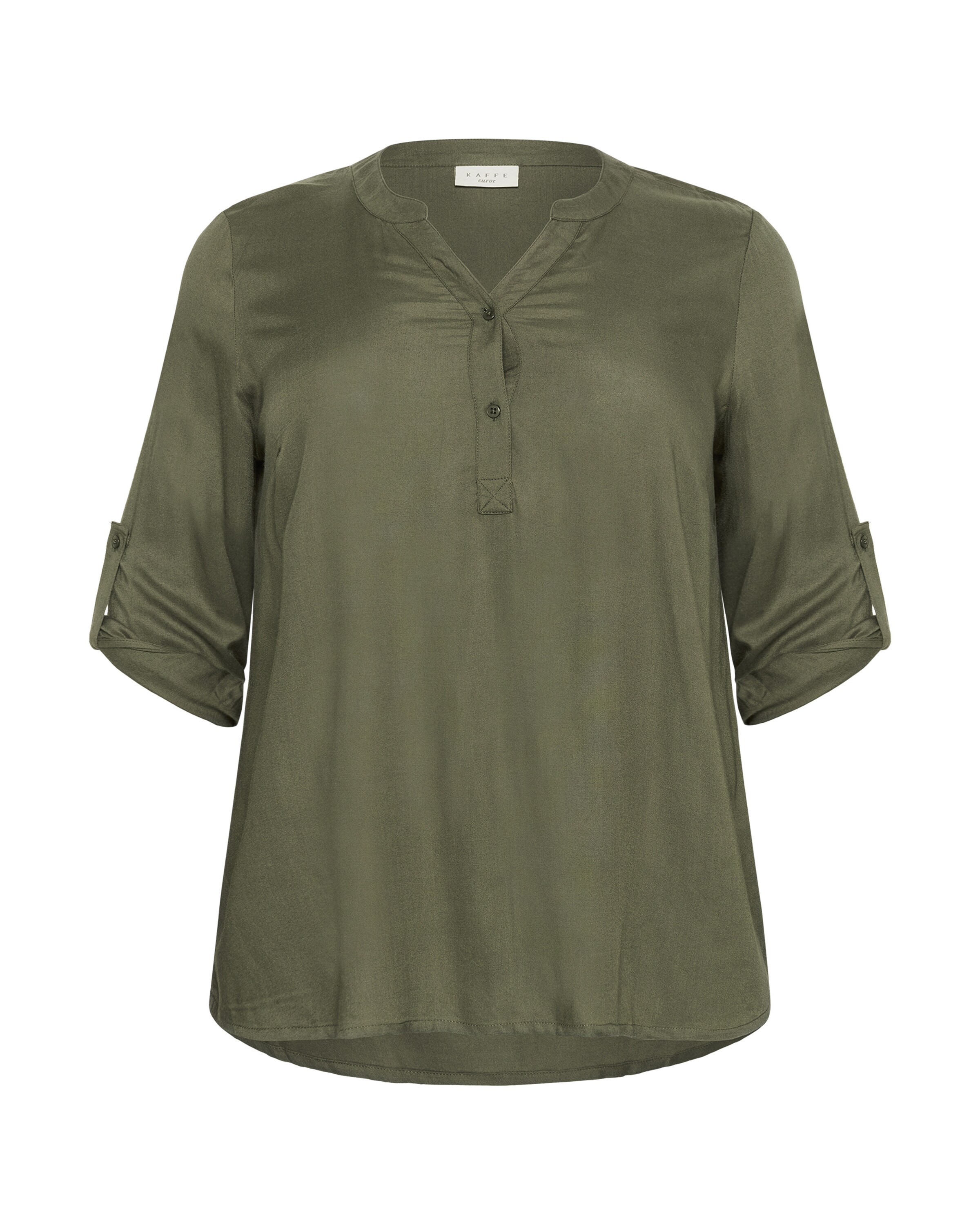 KAFFE CURVE Bluse 'KCSida' i grøn: forside