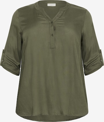 KAFFE CURVE Bluse 'KCSida' i grøn: forside