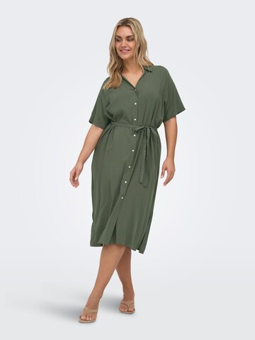 ONLY Carmakoma Shirt dress 'CARYasmin' in Green