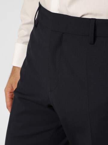 BOSS - Slimfit Calças com vincos 'H-Genius' em azul