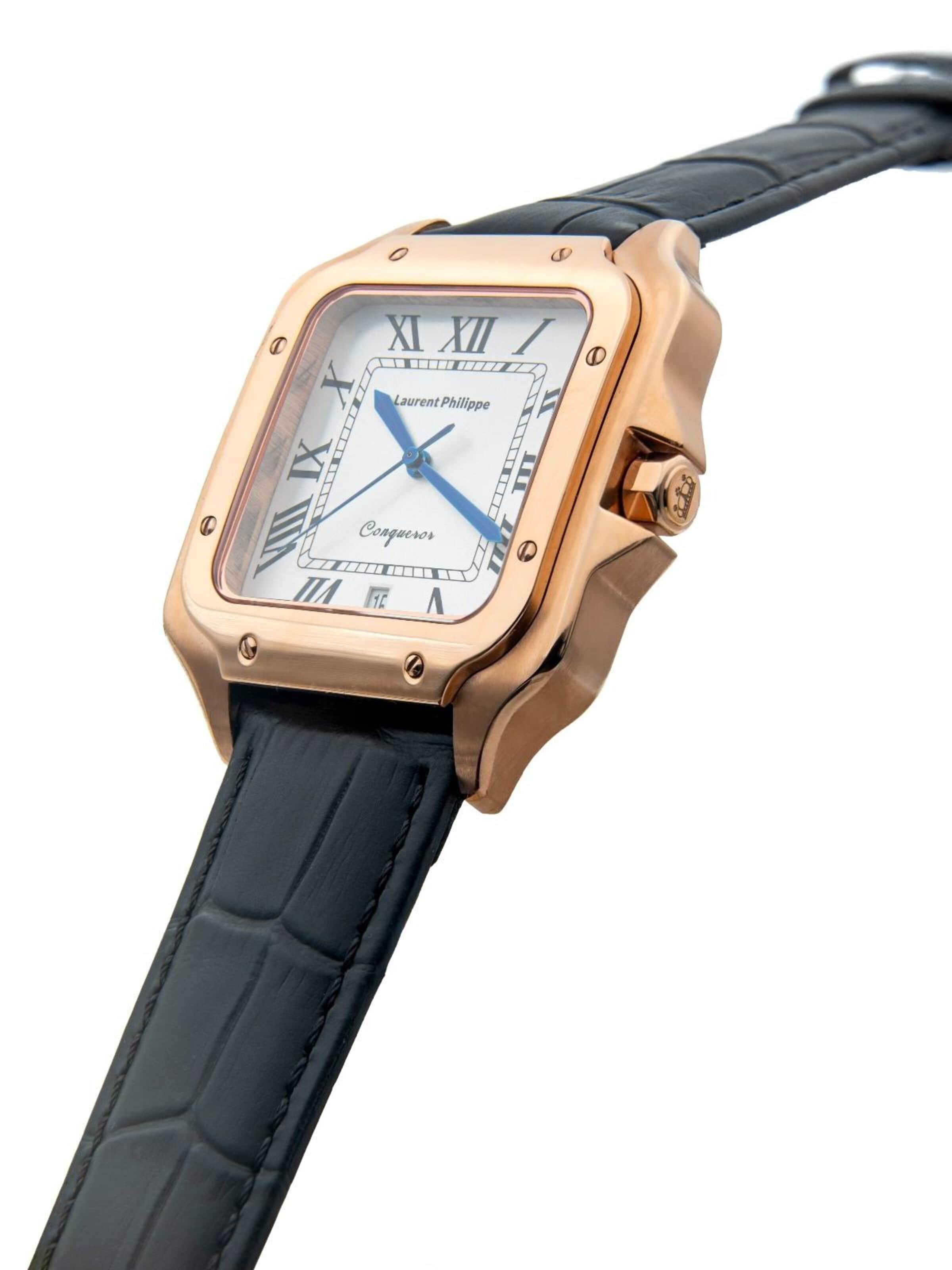 Laurent Philippe - Reloj analógico 'Conqueror Spirit of the Rose – Phantom' en negro