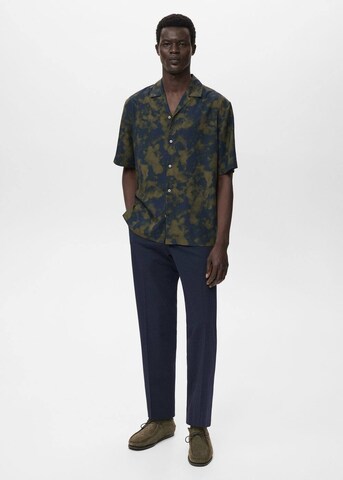 MANGO MAN Regular fit Button Up Shirt 'Lau' in Blue