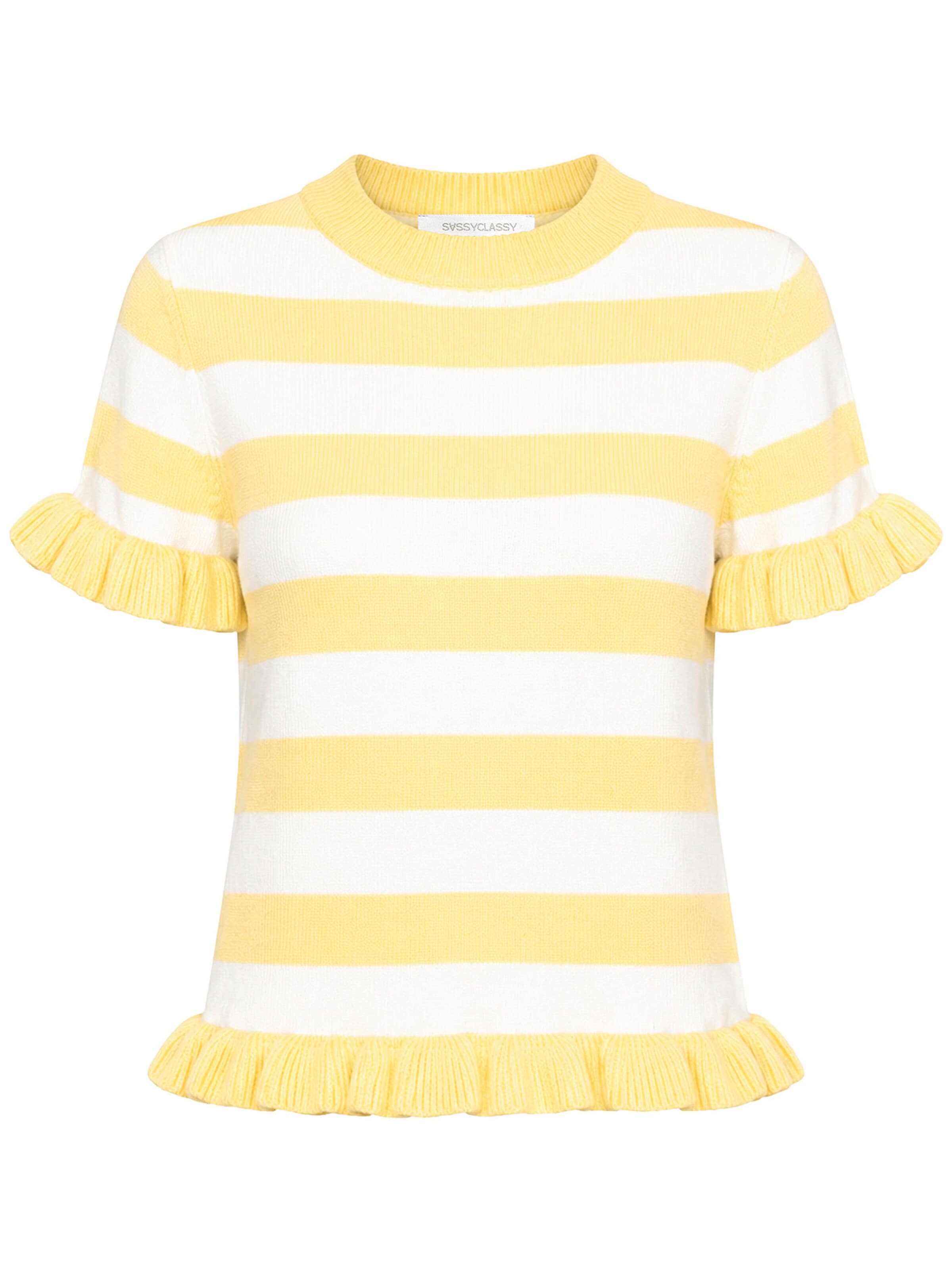 SASSYCLASSY Pullover‌ in Gelb: Vorderseite