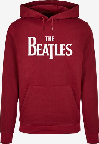 Merchcode Sweatshirt 'Beatles - Headline' in Rood: voorkant