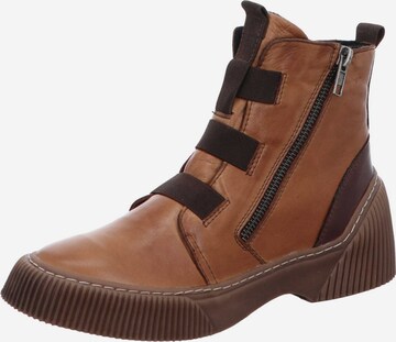Gemini Ankle Boots in Brown: front