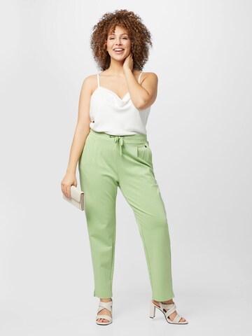 Fransa Curve - Slimfit Calças com pregas 'STRETCH' em verde