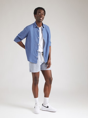 mėlyna Abercrombie & Fitch Standartinis modelis Marškiniai