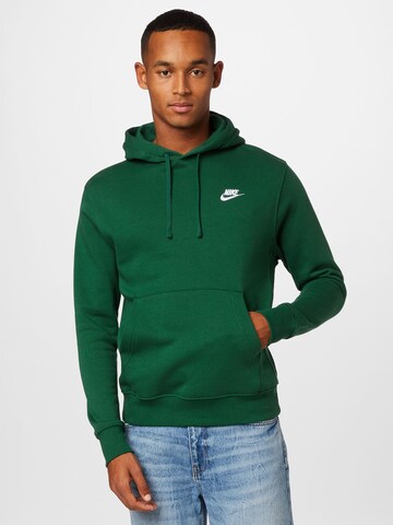 Nike Sportswear Klasický střih Mikina 'Club Fleece' – zelená: přední strana