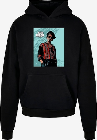 Merchcode Sweatshirt 'Grand San Diego' in Zwart: voorkant