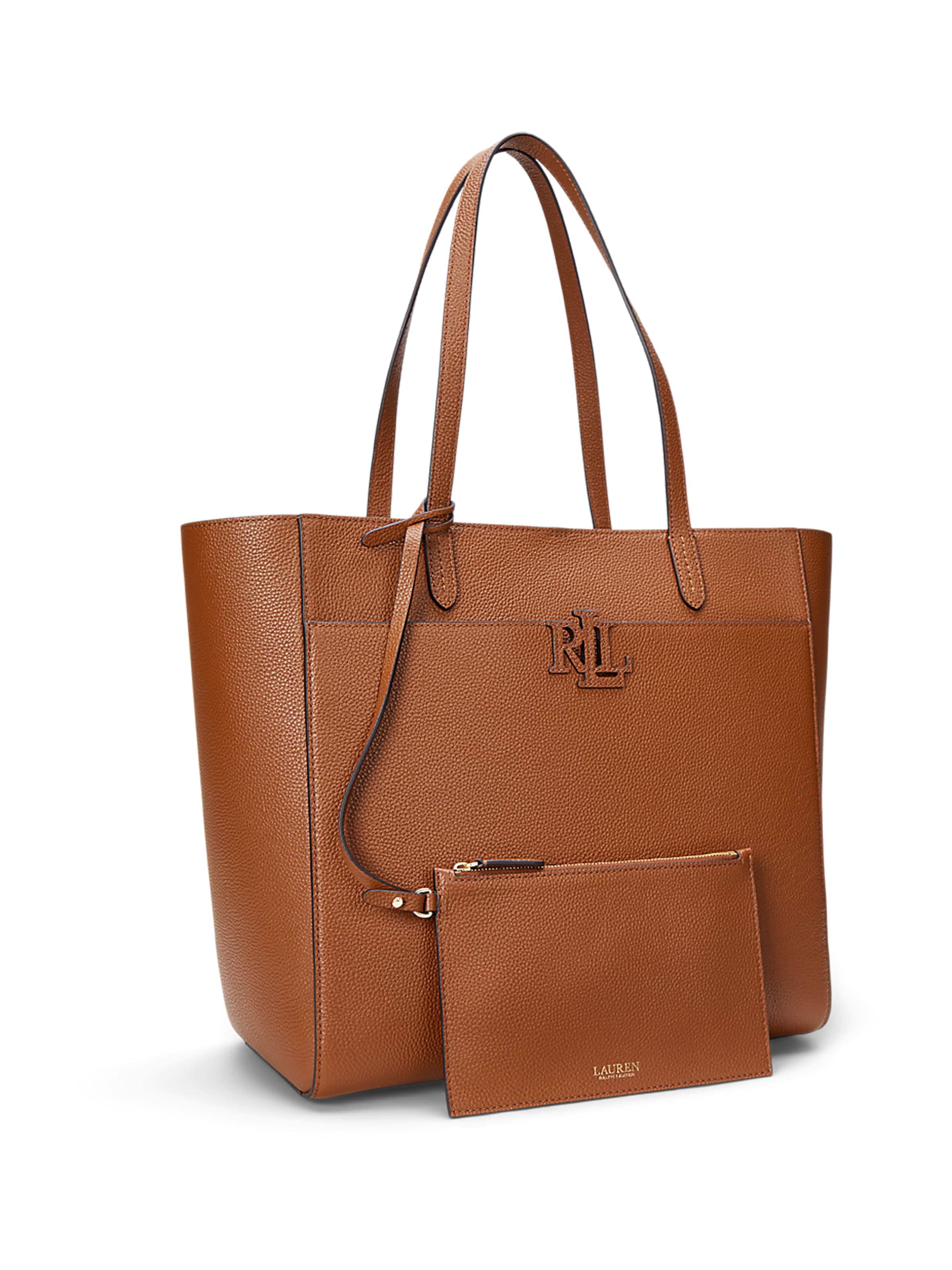 Cabas Lauren Ralph Lauren en marron : devant