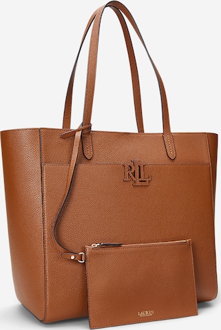 Cabas Lauren Ralph Lauren en marron : devant