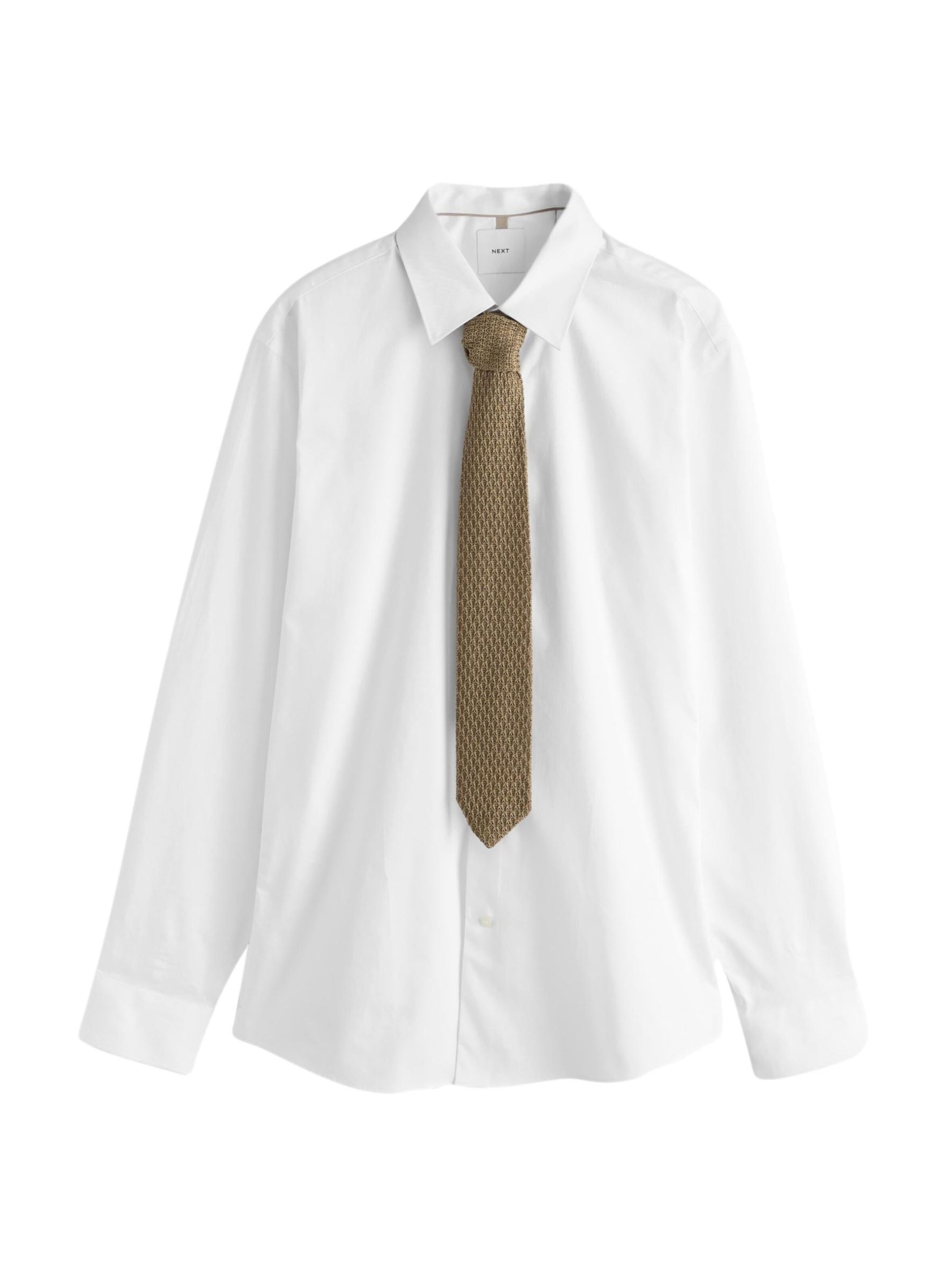 Next Regular fit Button Up Shirt in White: front