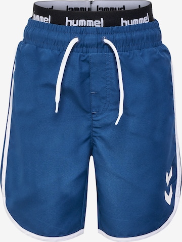 Shorts de bain Hummel en bleu : devant