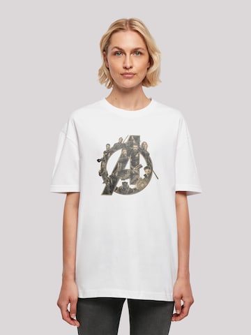 F4NT4STIC Oversized shirt 'Marvel Avengers Infinity War' in Wit: voorkant
