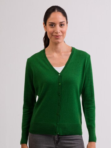 Cardigan CASH-MERE.CH en vert : devant