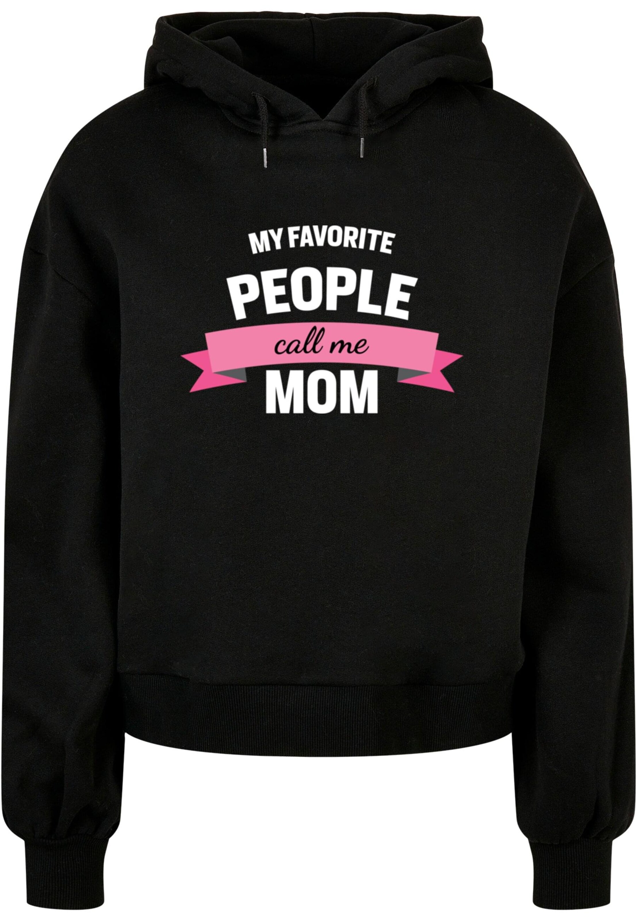 Sweat-shirt 'Mothers Day - My Favorite People Call Me Mom' Merchcode en noir : devant