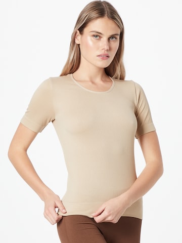 T-shirt The Jogg Concept en beige : devant