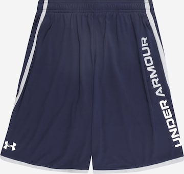 UNDER ARMOUR Workout Pants 'Stunt 3.0' in Blue: front