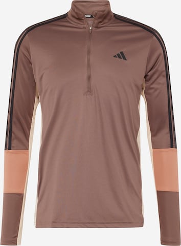 ADIDAS PERFORMANCE - Camiseta funcional en marrón: frente