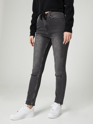 VIERVIER Regular Jeans 'Isabell' in Zwart: voorkant