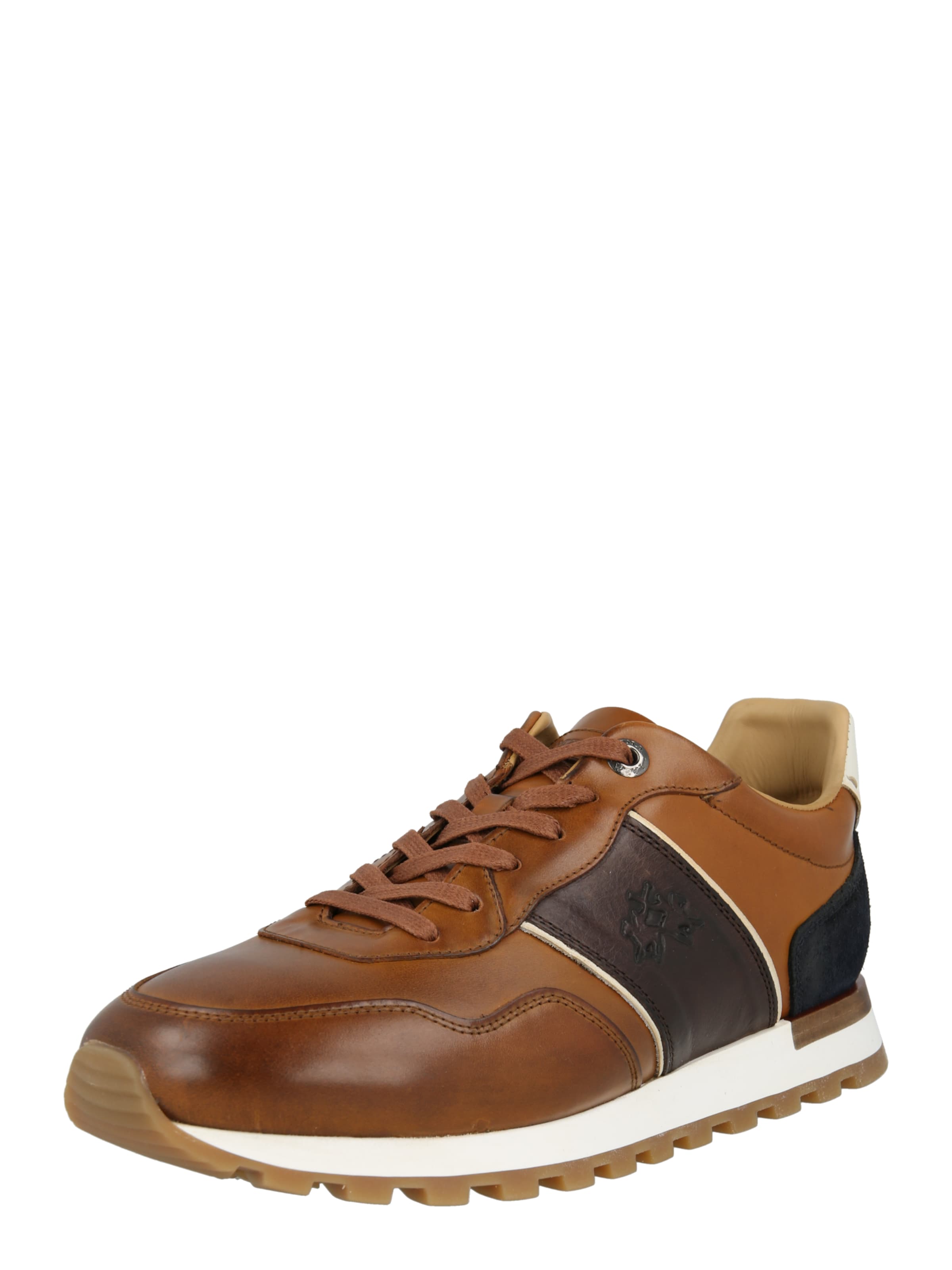 La Martina Platform trainers 'TODI' in Cognac / Dark brown / Black, Item view