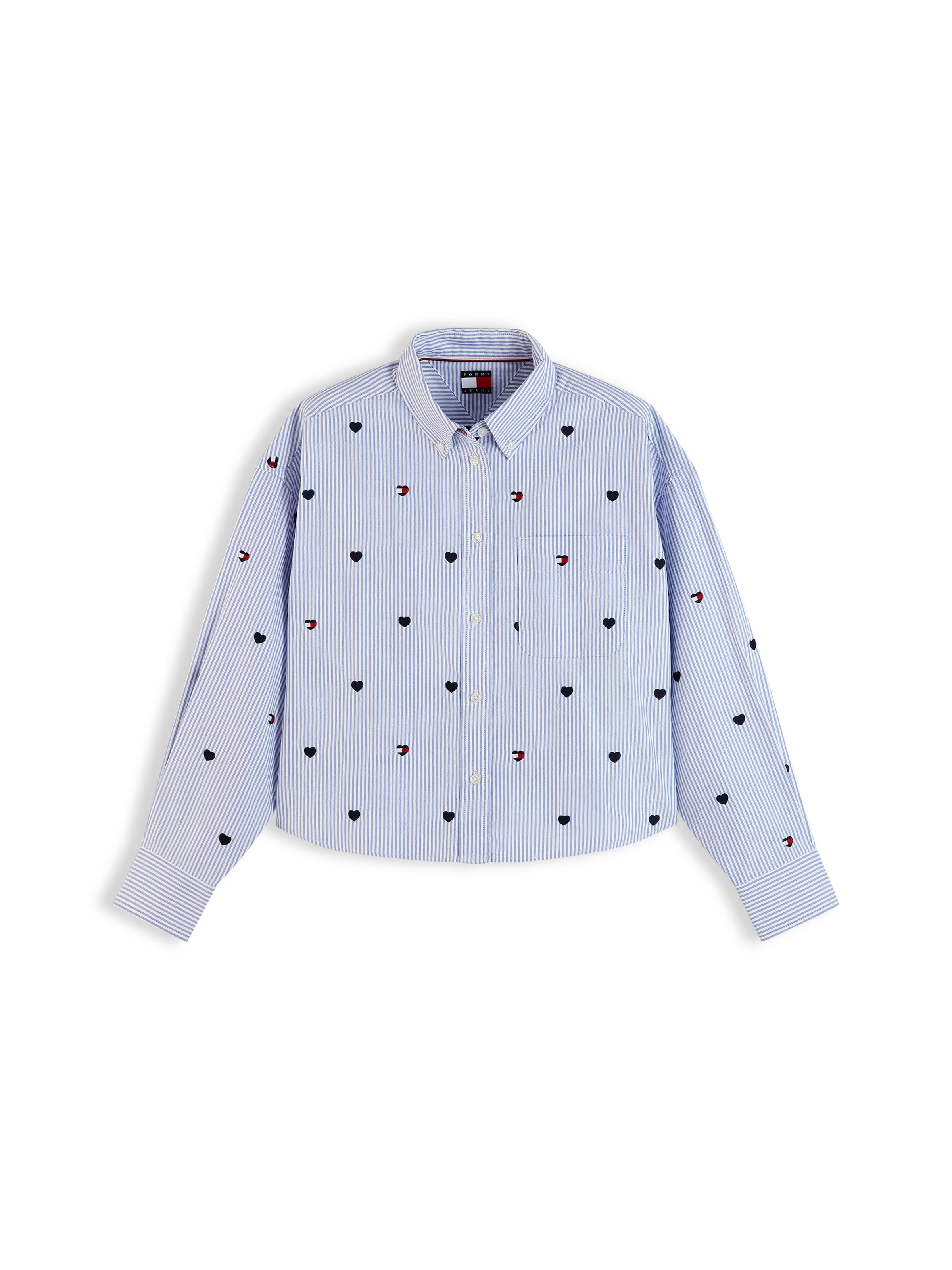 Tommy Jeans Blúzka - Modrá: predná strana