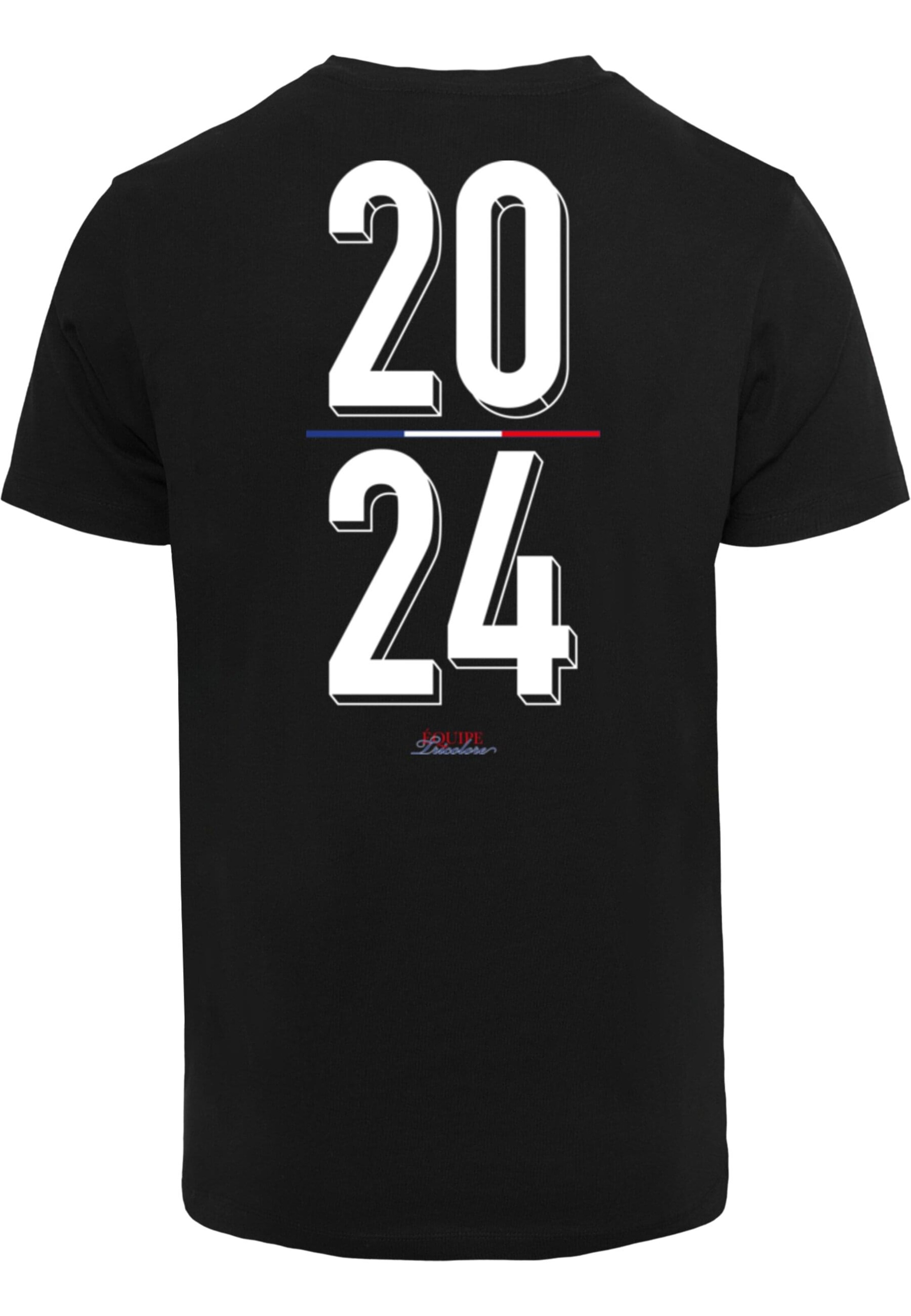 Mister Tee Shirt 'France 2024 Football' in Zwart