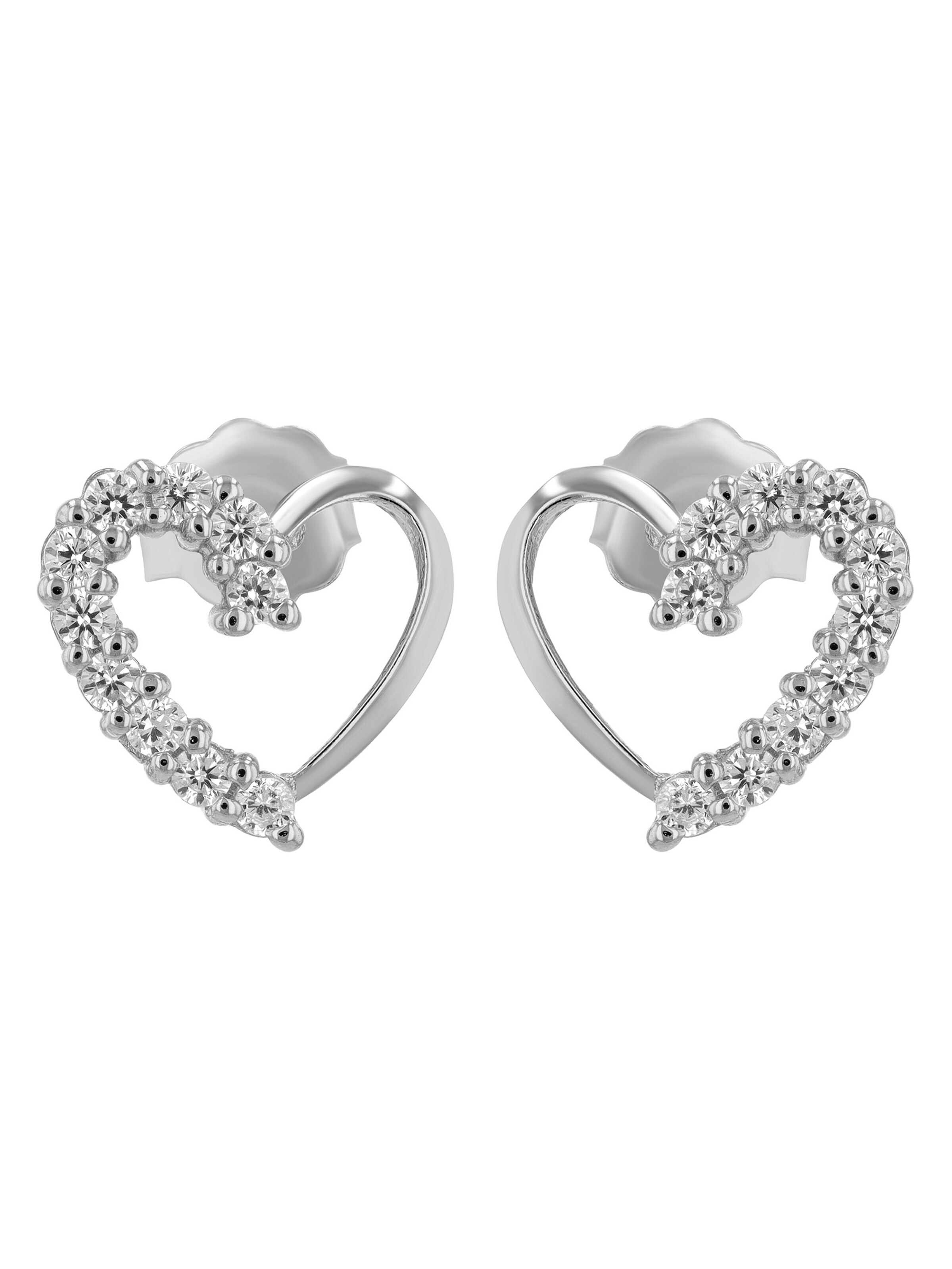 Akzent Earrings '"Selly" aus 925 Sterlingsilber, rhodiniert, langlebig' in Silver: front