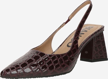 BiancoCipele s potpeticom i otvorenom petom 'Maralyn' - crvena boja: prednji dio