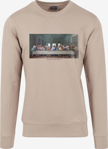 MT Men Sweatshirt 'Can´t Hang With Us' in Beige: front