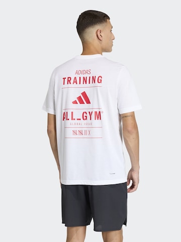 balts ADIDAS PERFORMANCE Sporta krekls: no priekšpuses