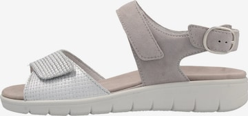 Sandales 'Komfort Sandale Damen 0000D4145130015 Echtleder in grau' SEMLER en gris : devant