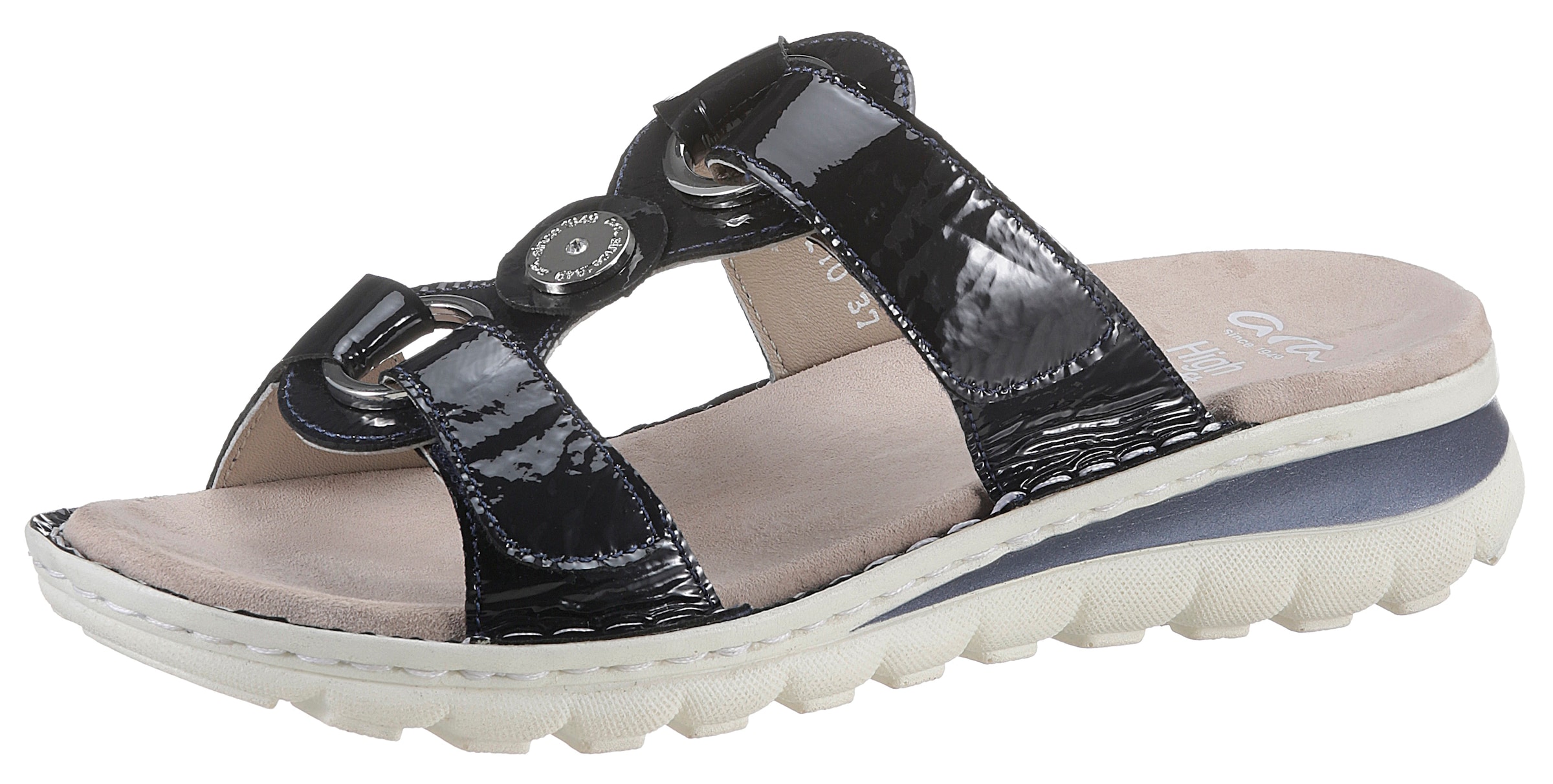 ARA Mules in Black: front