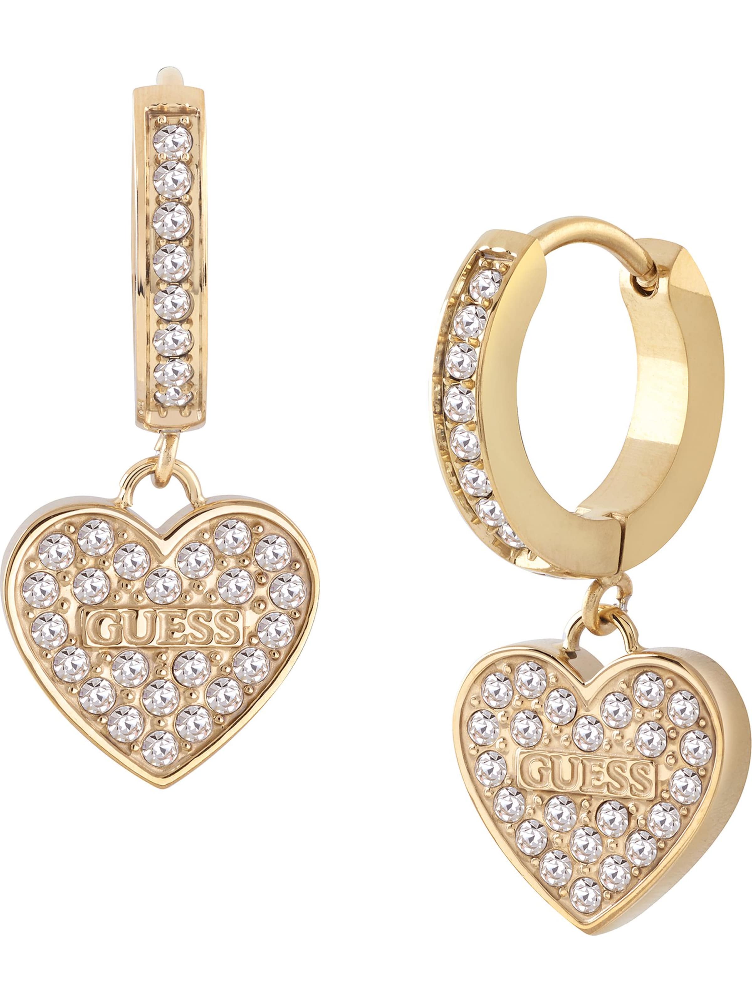 GUESS Ohrringe 'Huggie me' in Gold: Vorderseite