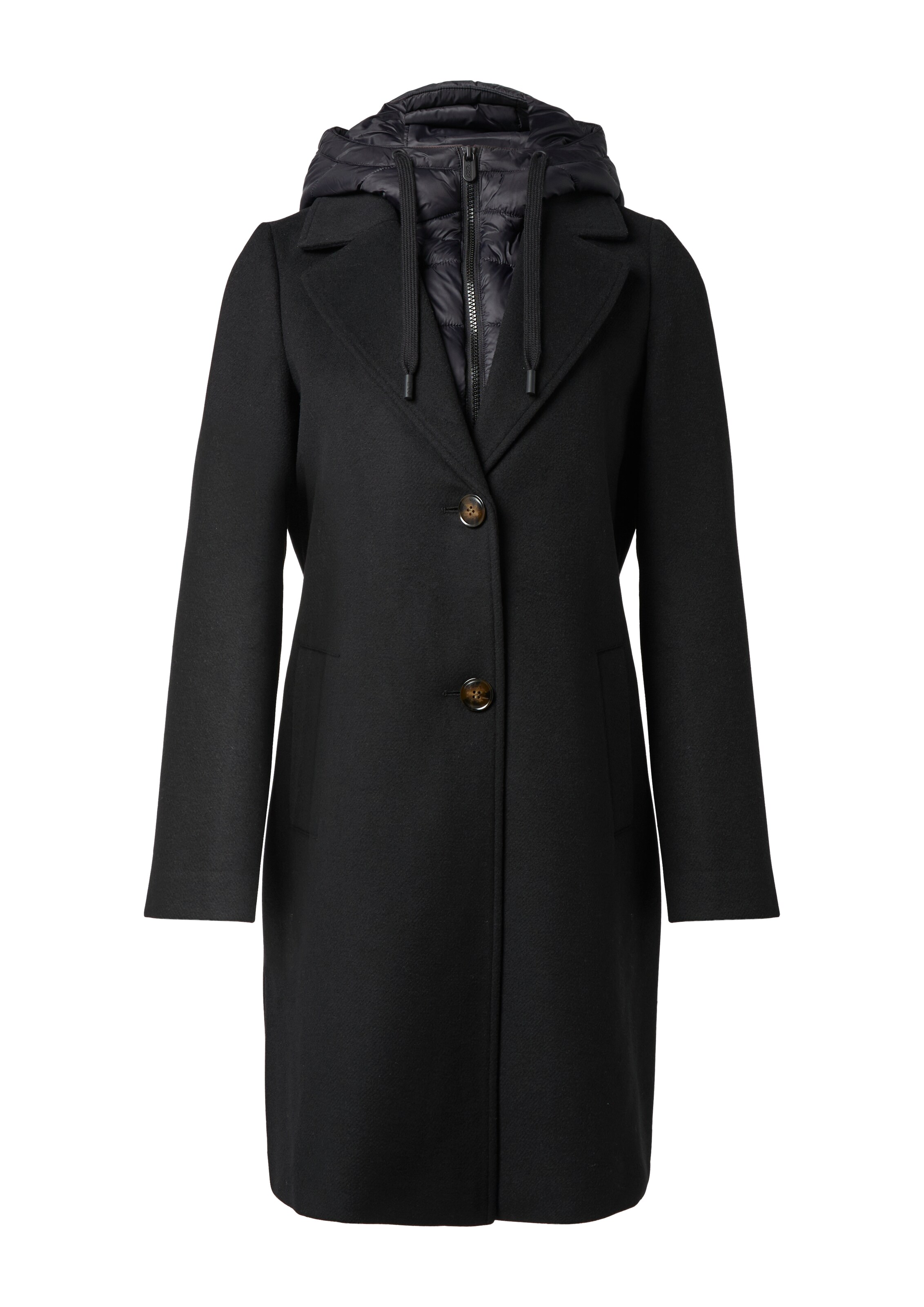 comma casual identity Tussenmantel in Zwart: voorkant