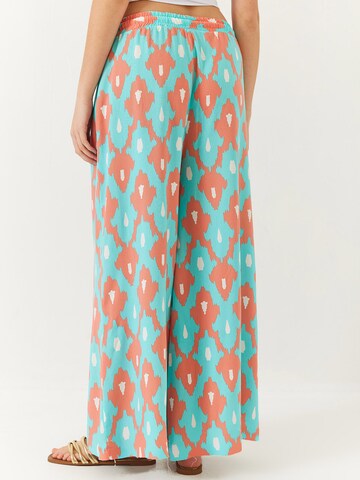 Bianco Lucci Zvonové kalhoty Kalhoty – zelená