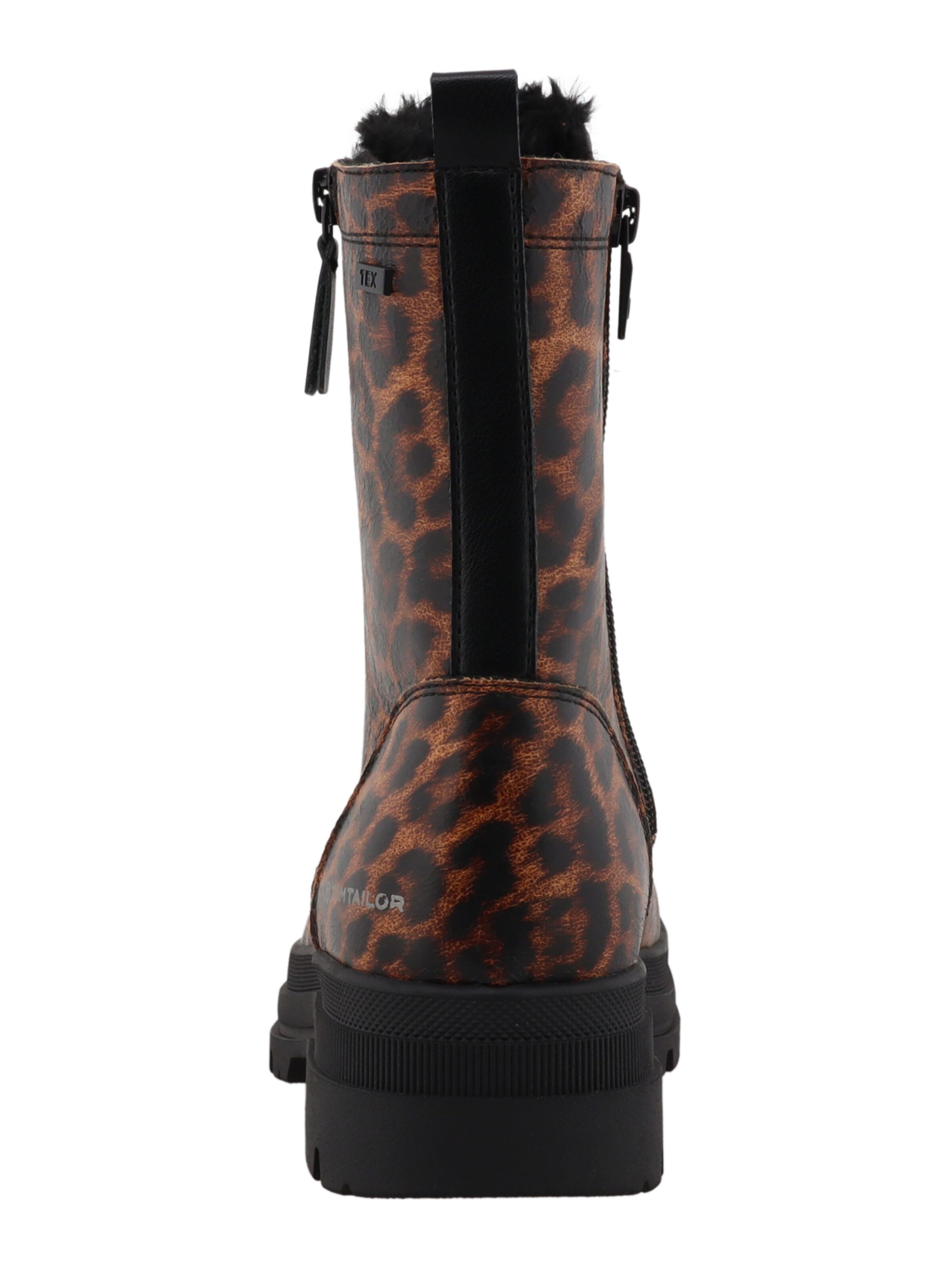 TOM TAILOR Gležnarji z vezalkami | rjava barva