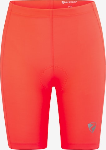 ZIENER Regular Workout Pants in Orange: front