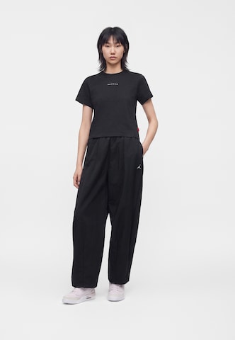 Jordan - Pierna ancha Pantalón plisado 'Brooklyn' en negro