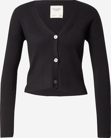 Abercrombie & Fitch Strickjacke in Schwarz: predná strana