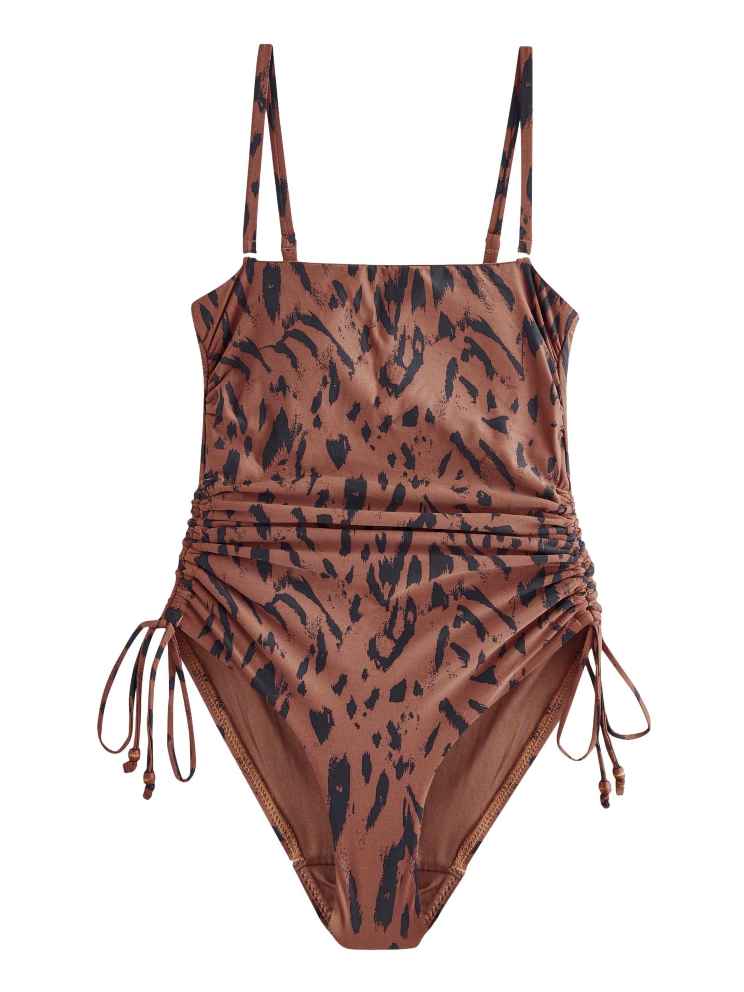 Next Bralette Swimsuit in Brown: front